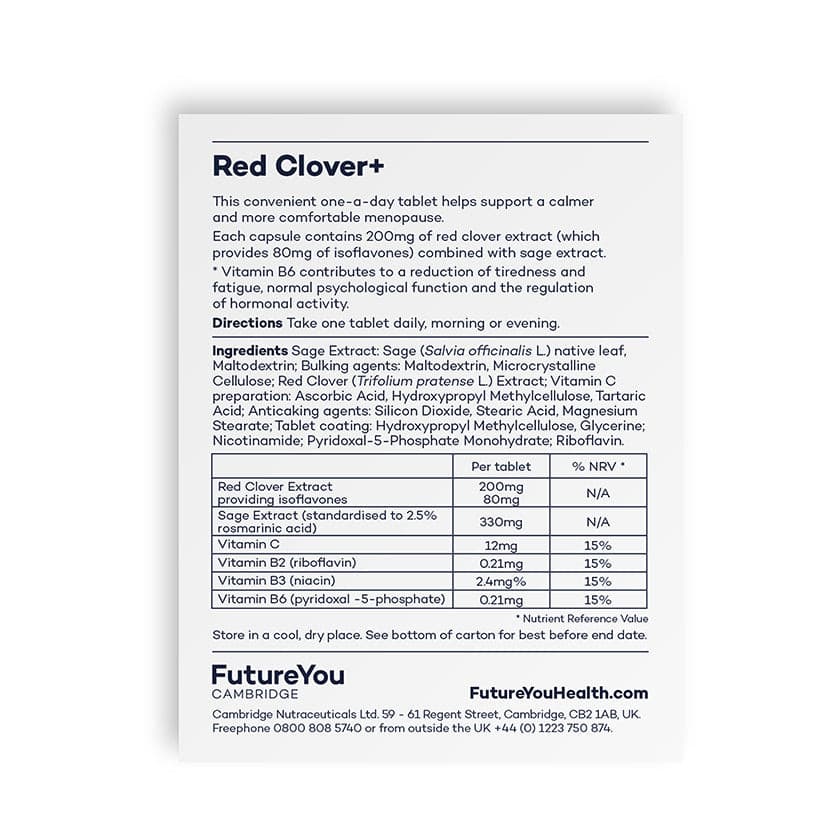 Red Clover Plus - menopause natural support 28 tablets - MAAB New Zealand